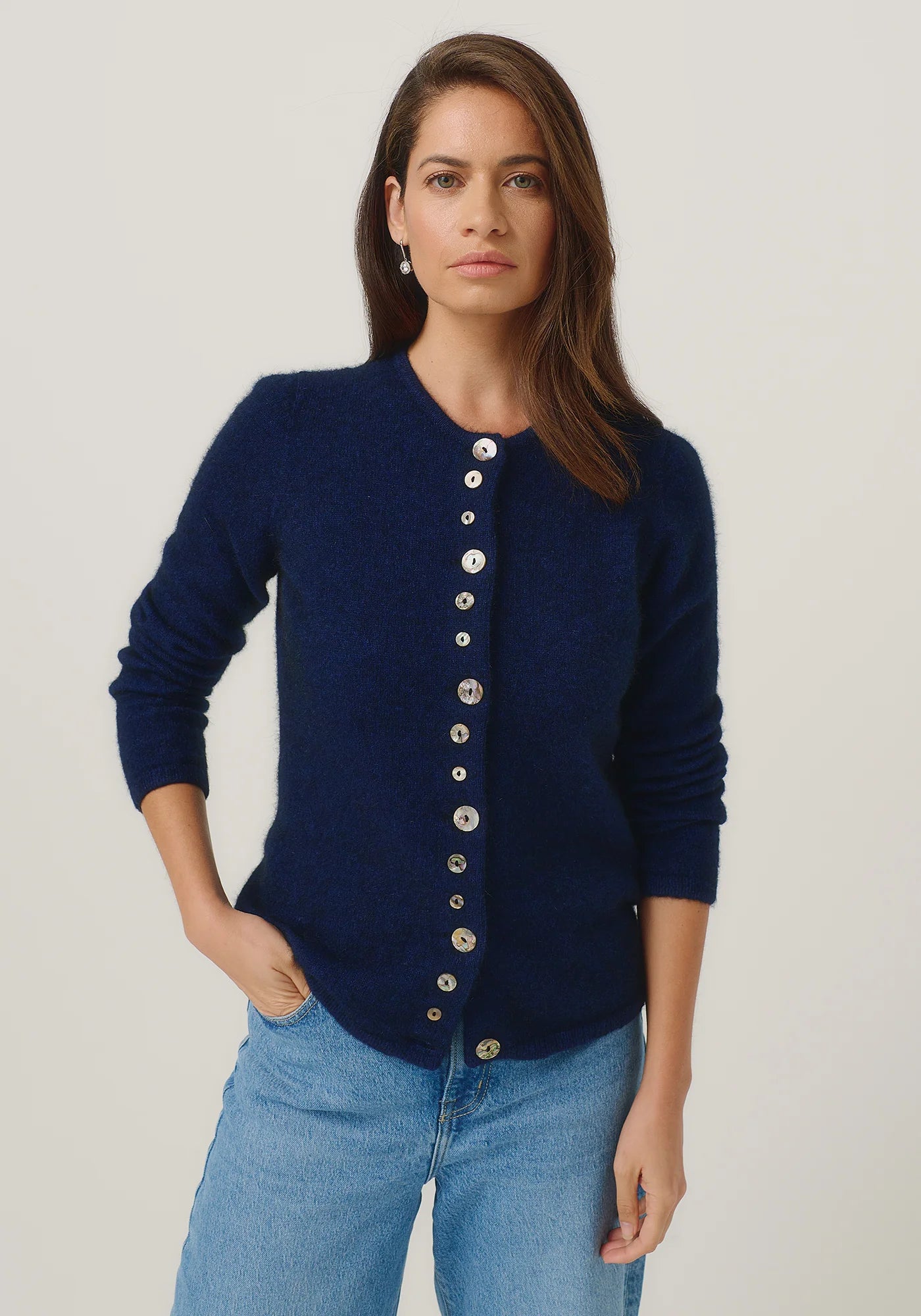 Shell Cardigan in Zephyr | Merinomink – Sarah Thomson