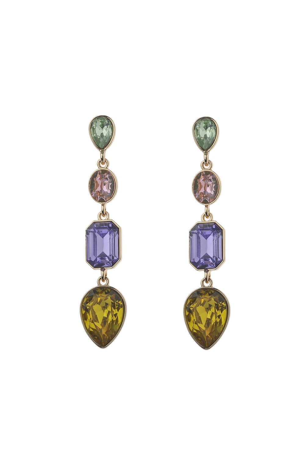 Lavender Glass Stone Drop Earrings Lavender Glass Stone Drop Earrings