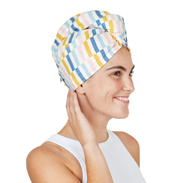 Patterned Waffle Hair Wraps | Dock & Bay