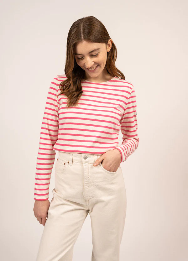 Minquidame Pink and White Striped Top | Saint James