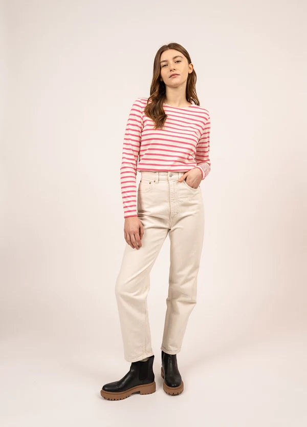 Minquidame Pink and White Striped Top | Saint James