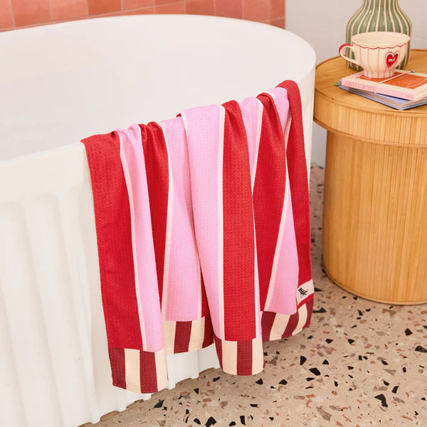 Cherry Bomb Waffle Quick Dry Towels | Dock & Bay