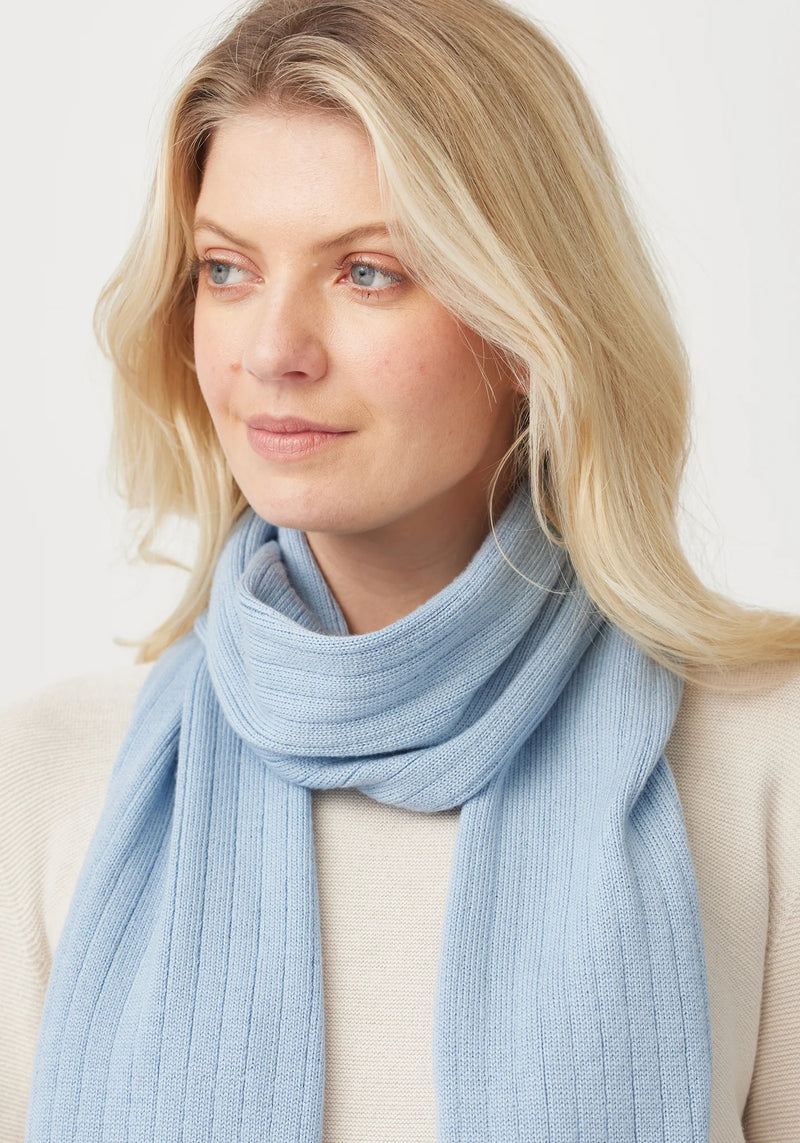 Rib Merino Scarf in Cascade | Untouched World