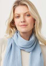 Rib Merino Scarf in Cascade | Untouched World