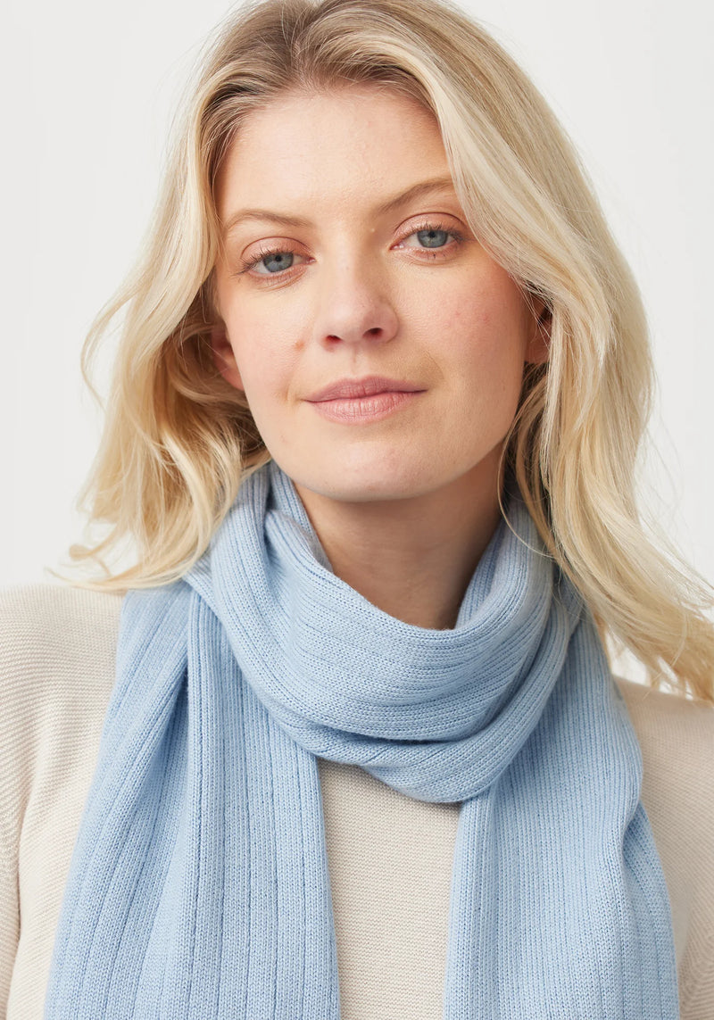 Rib Merino Scarf in Cascade | Untouched World