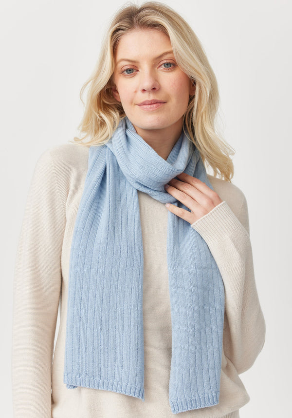 Rib Merino Scarf in Cascade | Untouched World