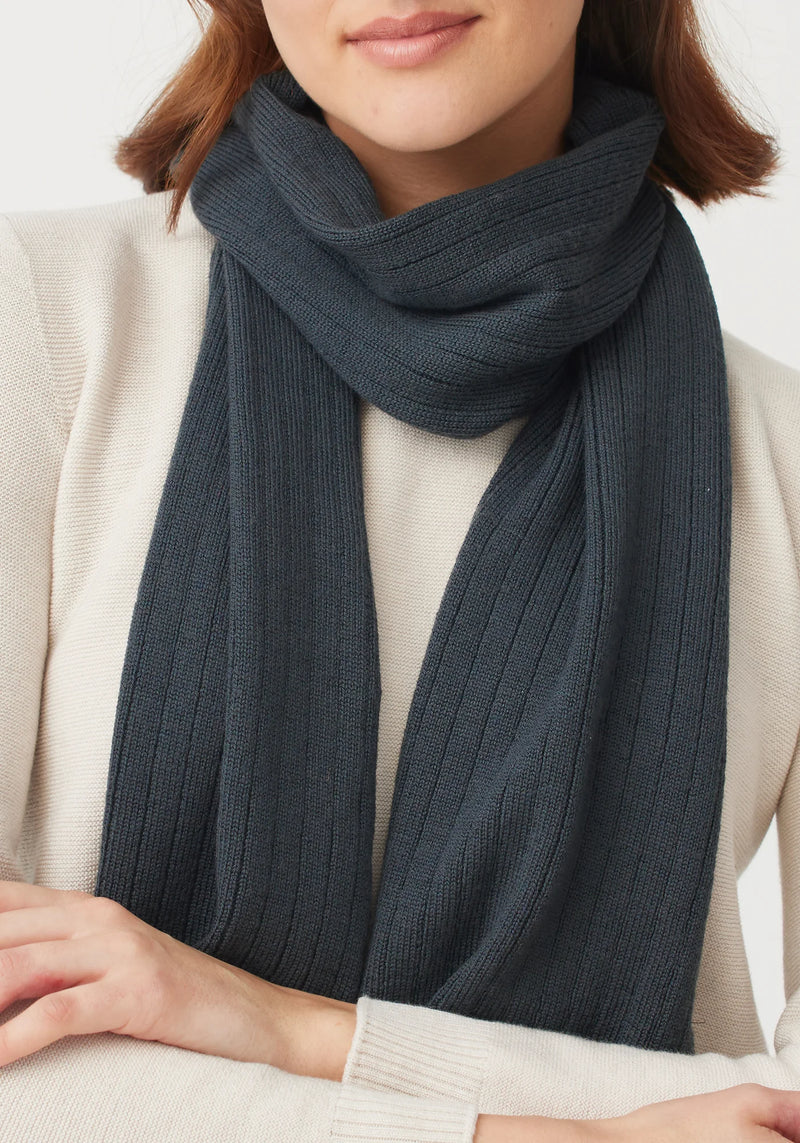 Rib Merino Scarf in Schist | Untouched World