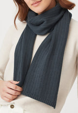 Rib Merino Scarf in Schist | Untouched World