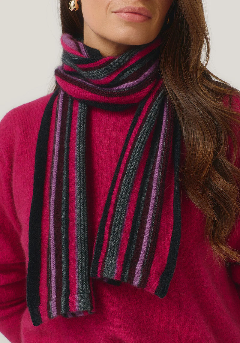 Ziggy Scarf in Jet/Lupin | Merinomink
