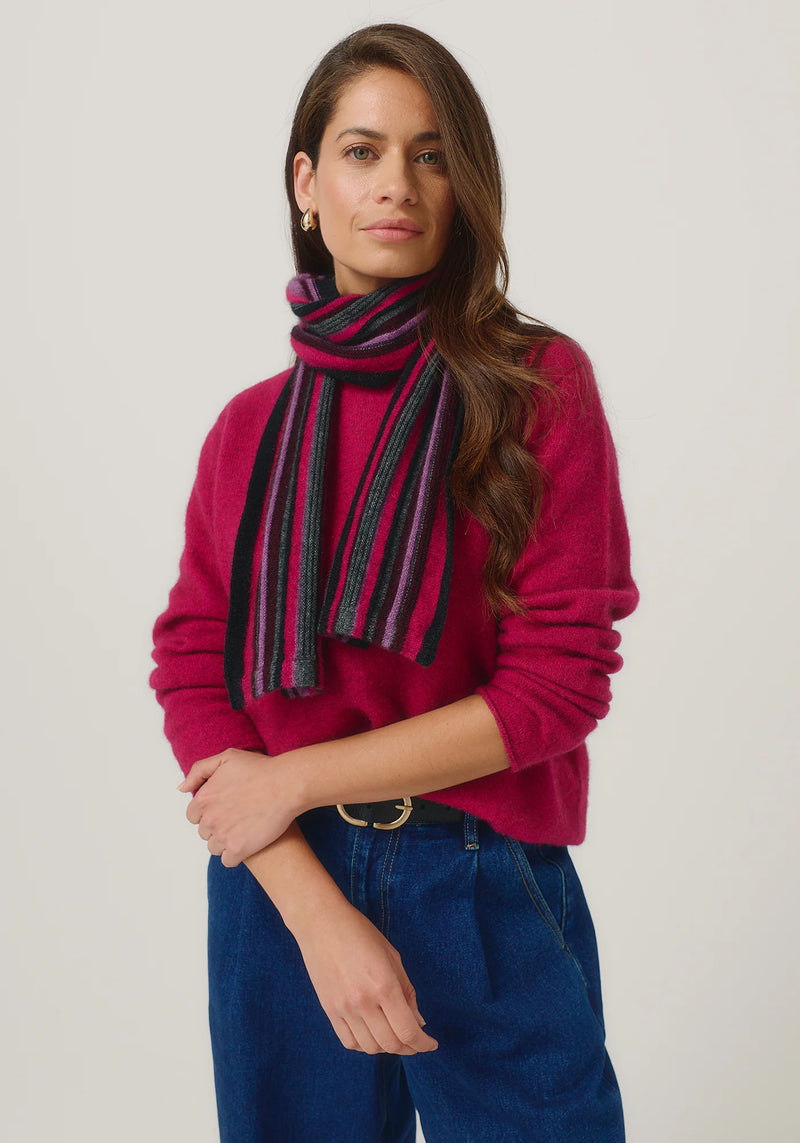 Ziggy Scarf in Jet/Lupin | Merinomink
