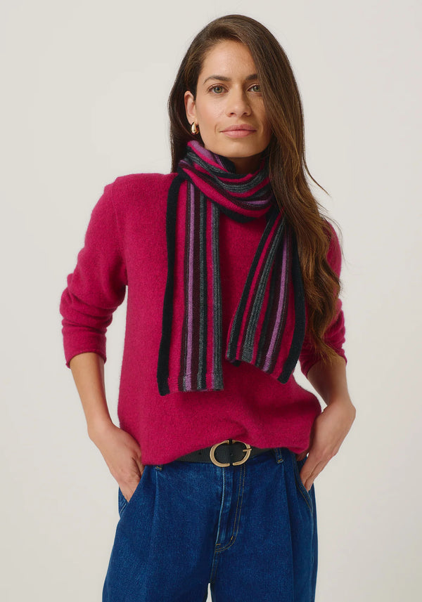 Ziggy Scarf in Jet/Lupin | Merinomink
