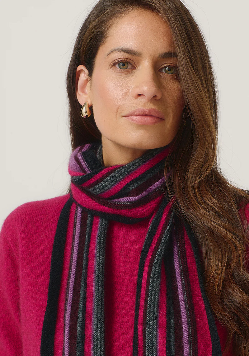 Ziggy Scarf in Jet/Lupin | Merinomink