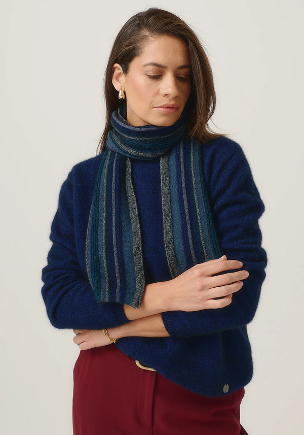 Ziggy Scarf in Slate/Zephyr | Merinomink