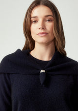 Kapua Cashmere Triangle Scarf in Navy | Untouched World