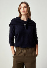 Kapua Cashmere Triangle Scarf in Navy | Untouched World