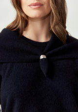 Kapua Cashmere Triangle Scarf in Navy | Untouched World