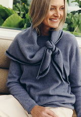 Stripe Kerchief in Waterfall | Merinomink