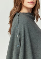 Kapua Cashmere Button Cape in Kamuka | Untouched World