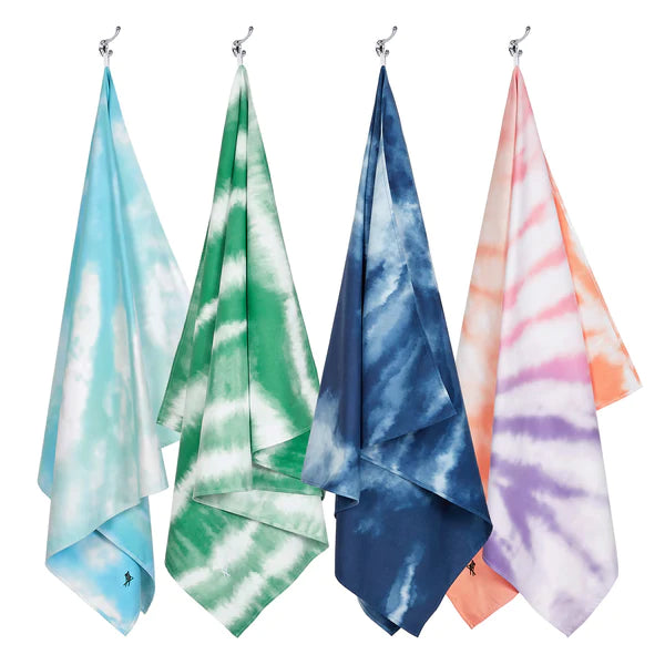Tie Dye Quick Dry Beach Towels - Large | Blue | Dock & Bay