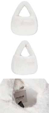KEETY Faux-Fur Ivory Bag | Molliolli
