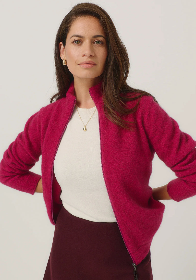 Jaya Zip-Up Jacket in Lupin | Merinomink – Sarah Thomson Jaya Zip-Up Jacket in Lupin | Merinomink – Sarah Thomson