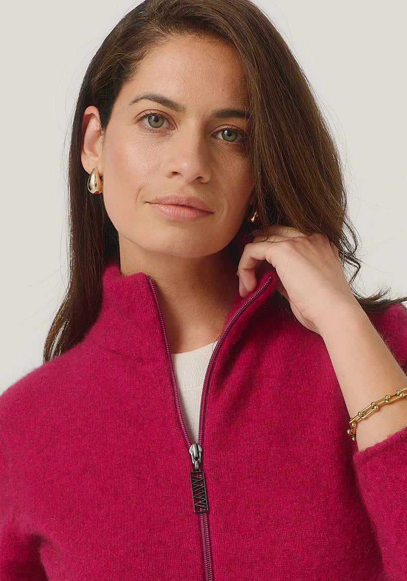 Jaya Zip-Up Jacket in Lupin | Merinomink
