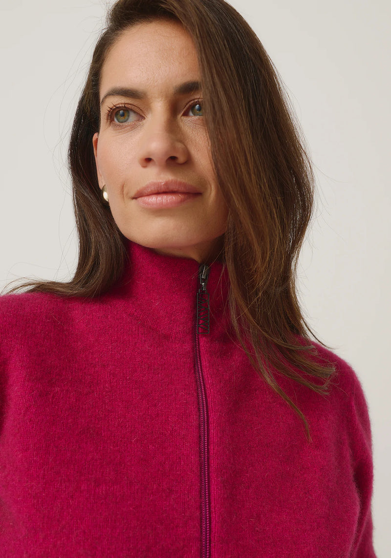 Jaya Zip-Up Jacket in Lupin | Merinomink