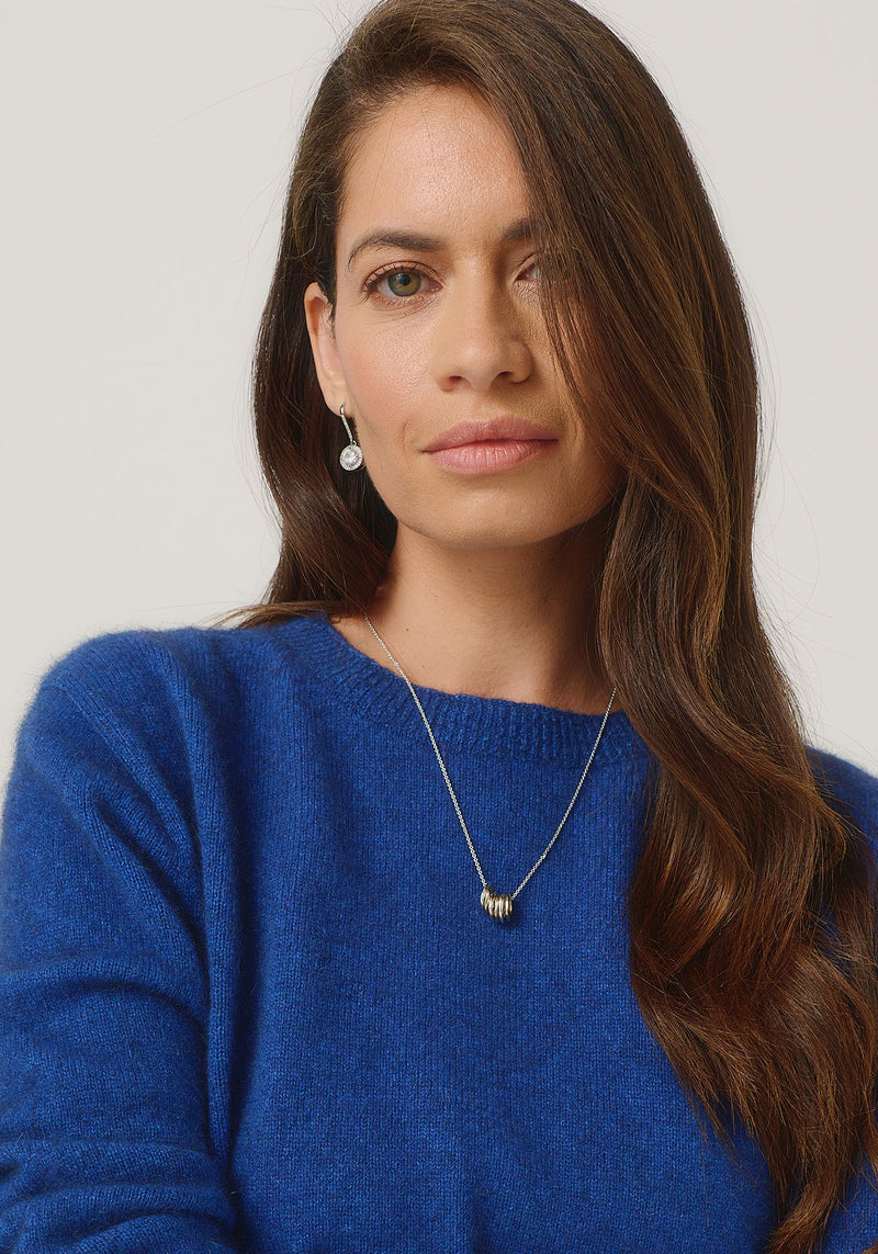 Mia Crew Jumper in Dusty Blue | Merinomink