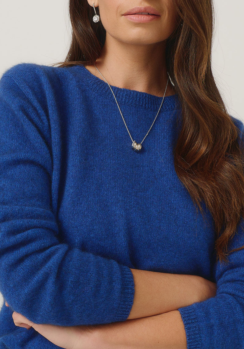 Mia Crew Jumper in Dusty Blue | Merinomink