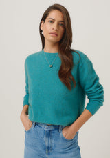 Mia Crew Jumper in Glacier | Merinomink