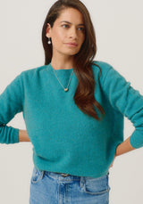 Mia Crew Jumper in Glacier | Merinomink
