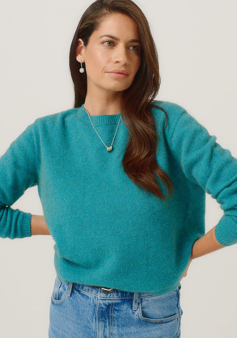 Mia Crew Jumper in Glacier | Merinomink