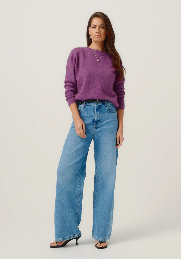Mia Crew Jumper in Lilac | Merinomink