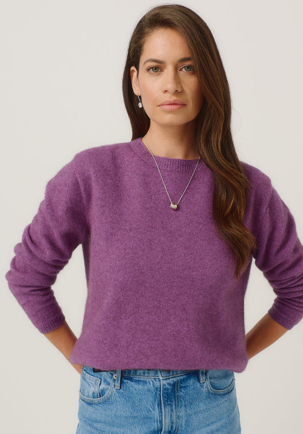 Mia Crew Jumper in Lilac | Merinomink