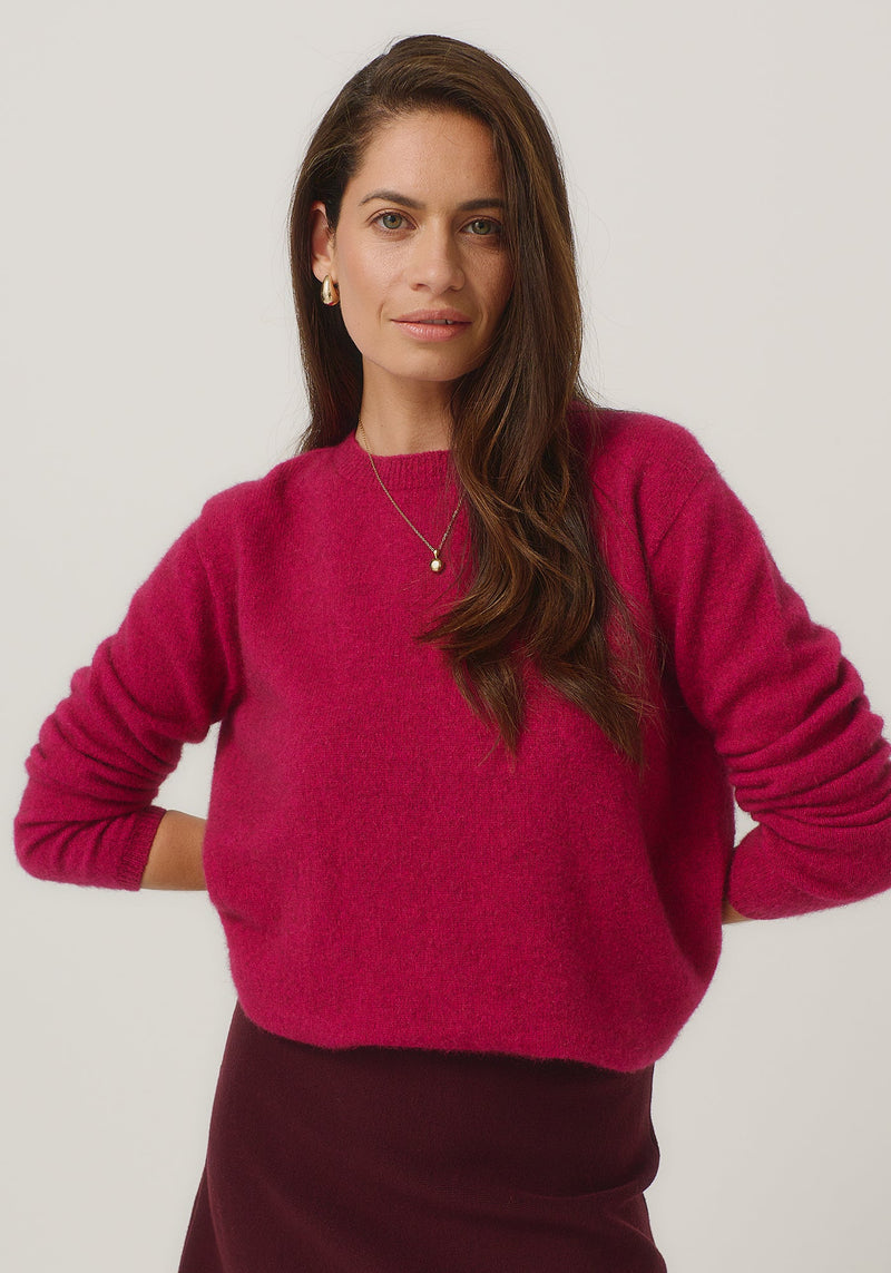 Mia Crew Jumper in Lupin | Merinomink