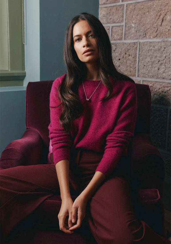 Mia Crew Jumper in Lupin | Merinomink