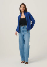 Arianne Zip-Up Jacket in Dusty Blue | Merinomink