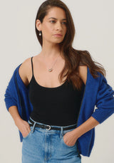 Arianne Zip-Up Jacket in Dusty Blue | Merinomink
