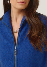 Arianne Zip-Up Jacket in Dusty Blue | Merinomink