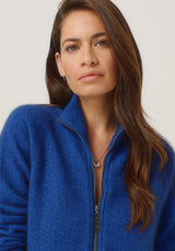 Arianne Zip-Up Jacket in Dusty Blue | Merinomink