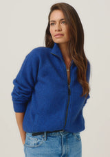 Arianne Zip-Up Jacket in Dusty Blue | Merinomink