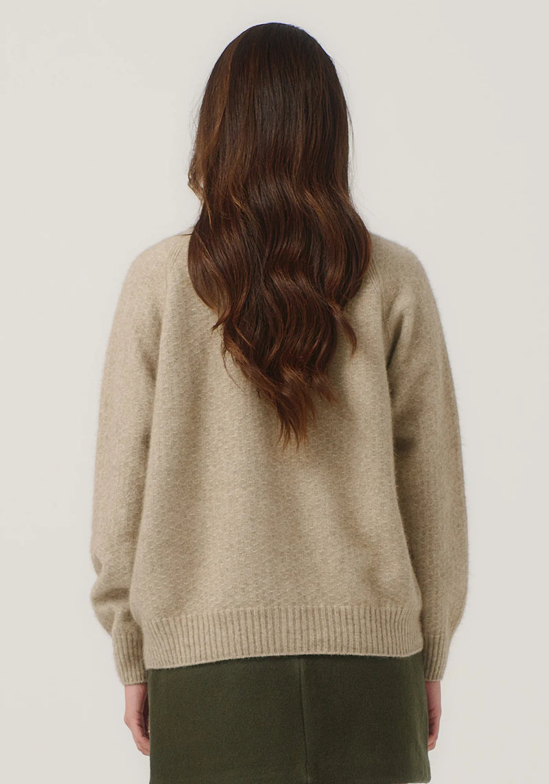 Arianne Zip-Up Jacket in Latte | Merinomink