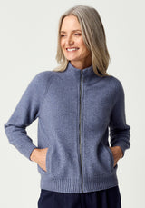 Arianne Zip-Up Jacket in Waterfall | Merinomink