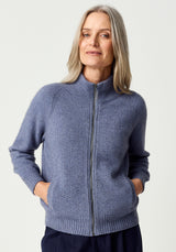 Arianne Zip-Up Jacket in Waterfall | Merinomink