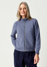 Arianne Zip-Up Jacket in Waterfall | Merinomink