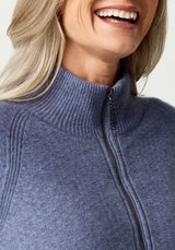 Arianne Zip-Up Jacket in Waterfall | Merinomink