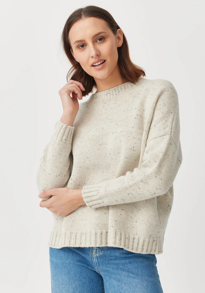 Jonti Crew Sweater in Beech Fleck | Untouched World