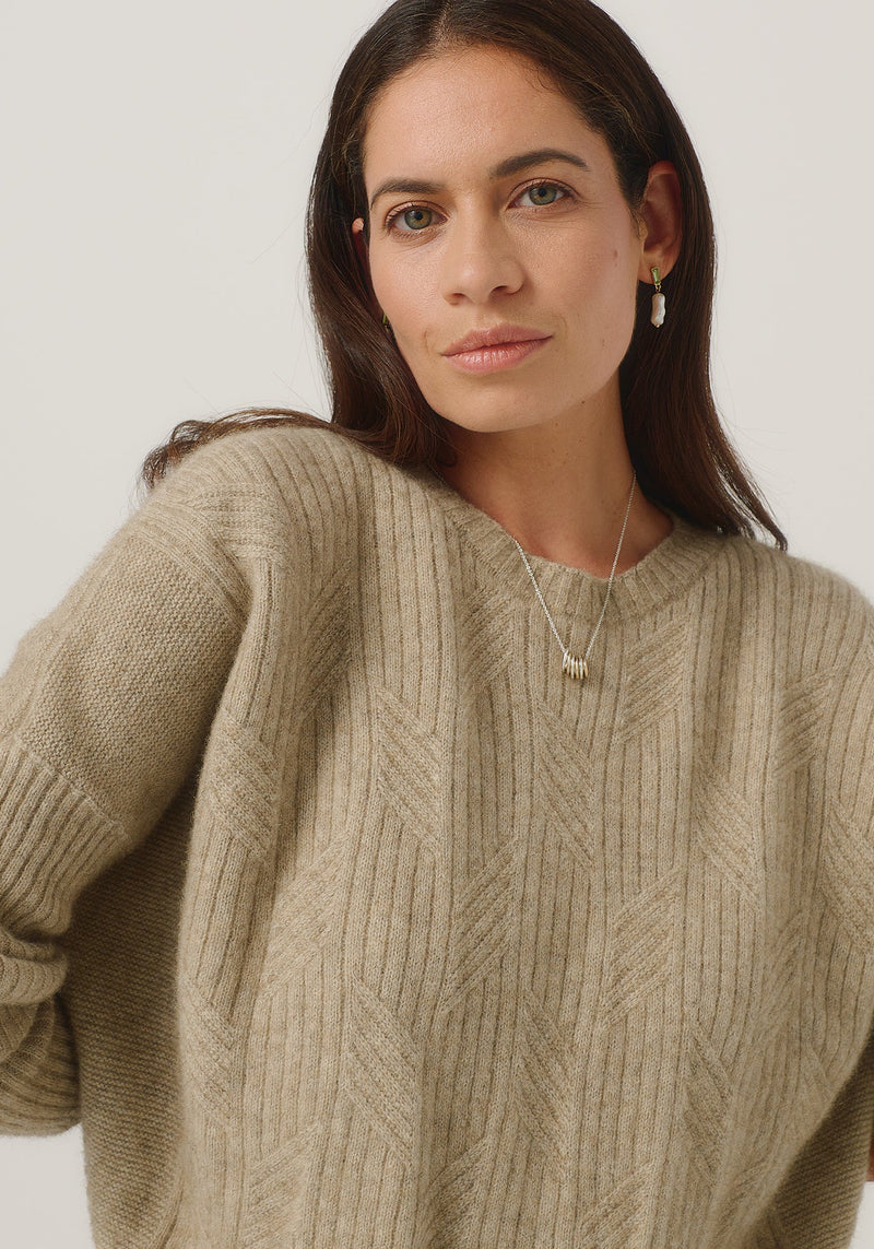 Cleo Sweater in Latte | Merinomink