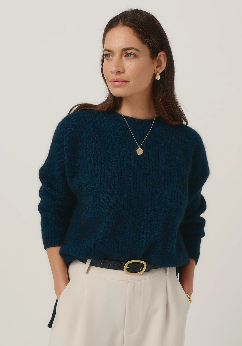 Cleo Sweater in Peacock | Merinomink
