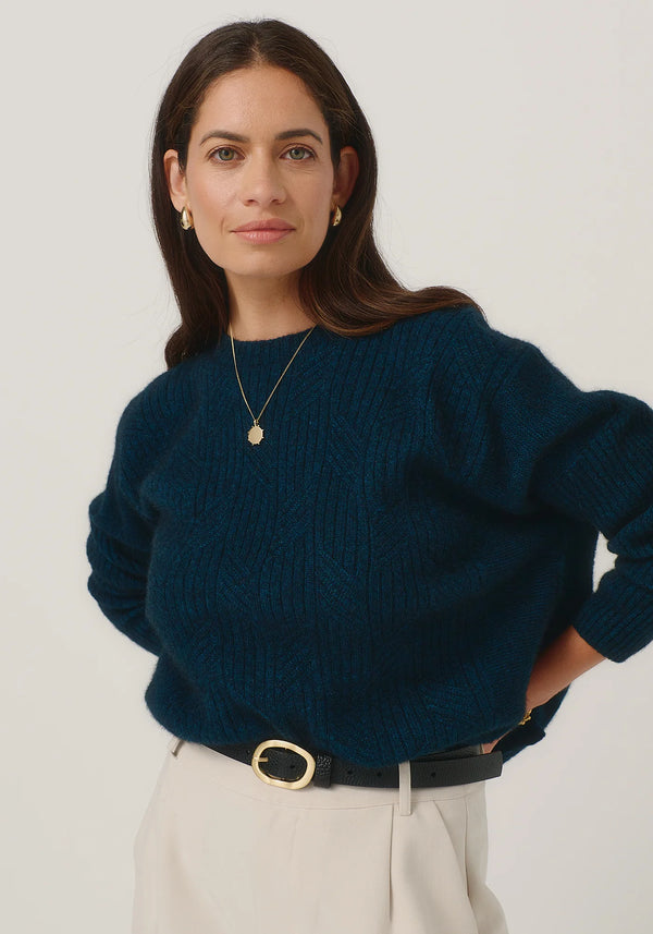 Cleo Sweater in Peacock | Merinomink